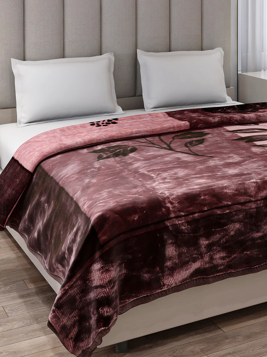 Printed Double Bed 2 Ply, 871 GSM Blanket for Heavy Winter - (Moon Valley Box)
