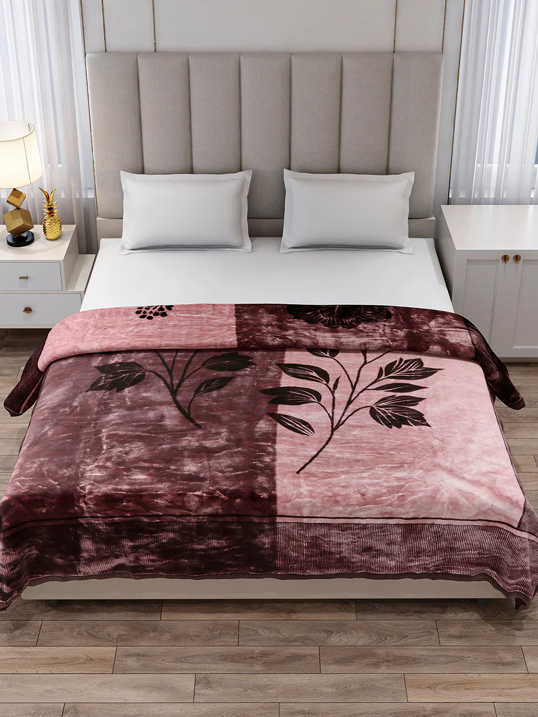 Printed Double Bed 2 Ply, 871 GSM Blanket for Heavy Winter - (Moon Valley Box) - Image 3
