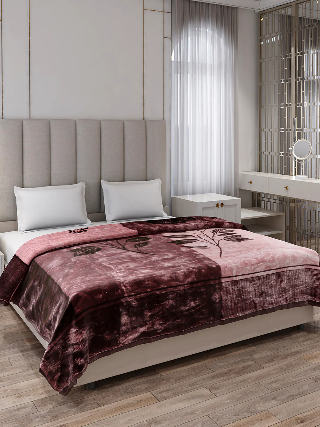 Printed Double Bed 2 Ply, 871 GSM Blanket for Heavy Winter - (Moon Valley Box) - Image 4
