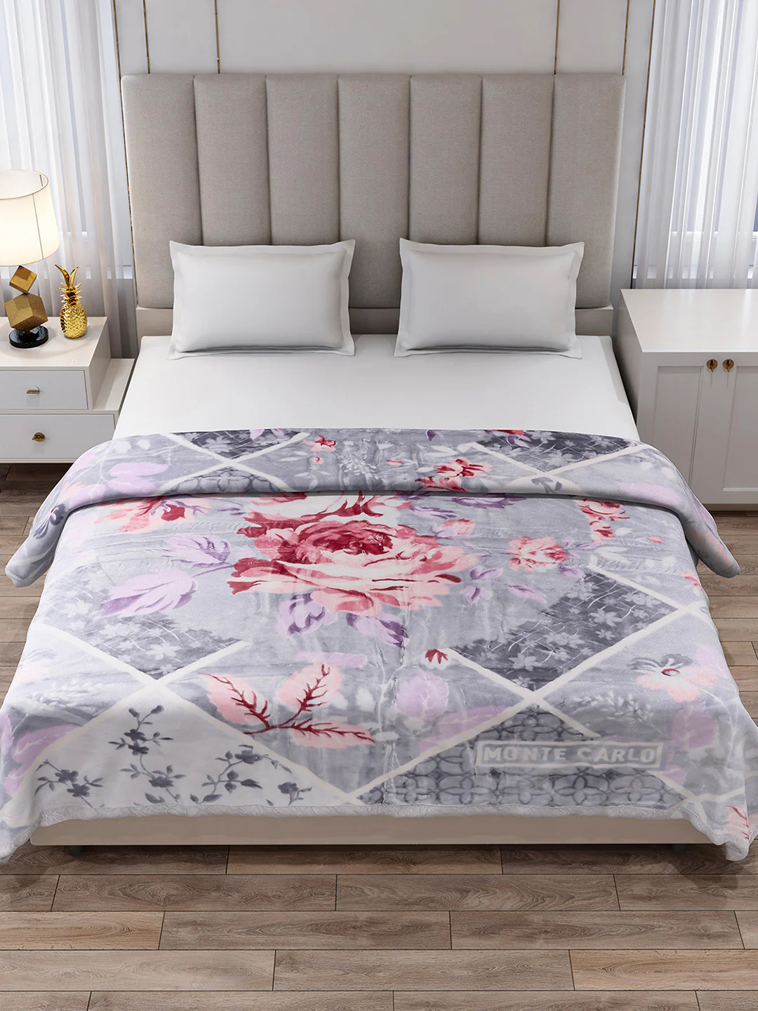 Printed Double Bed 2 Ply, 871 GSM Blanket for Heavy Winter - (Moon Valley Plus) - Image 3
