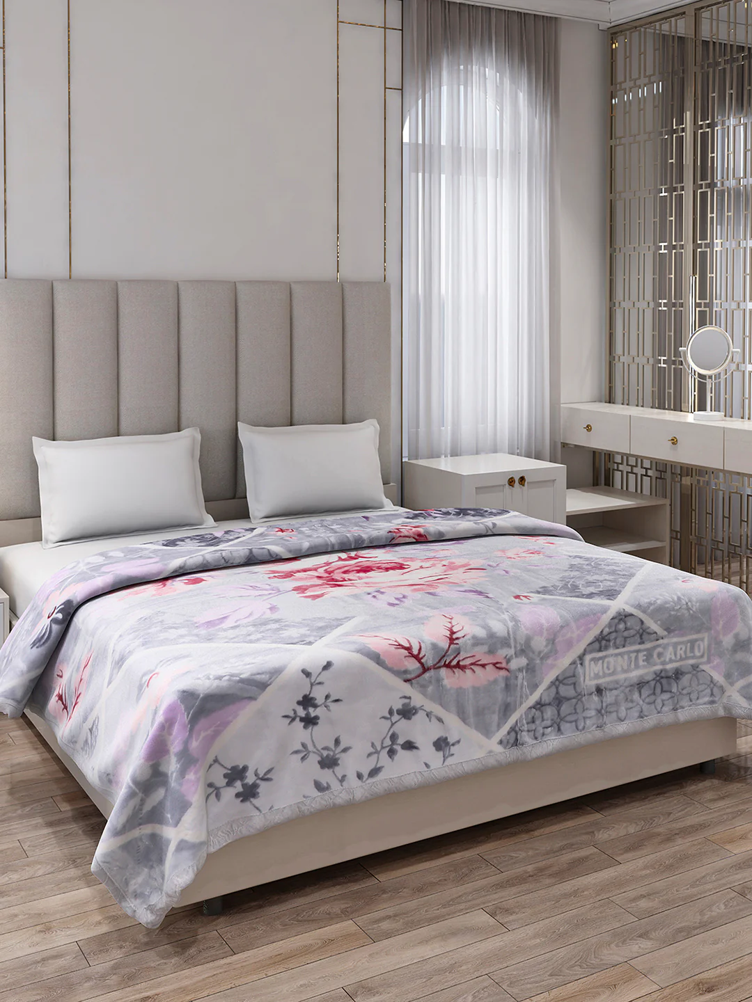 Printed Double Bed 2 Ply, 871 GSM Blanket for Heavy Winter - (Moon Valley Plus) - Image 4