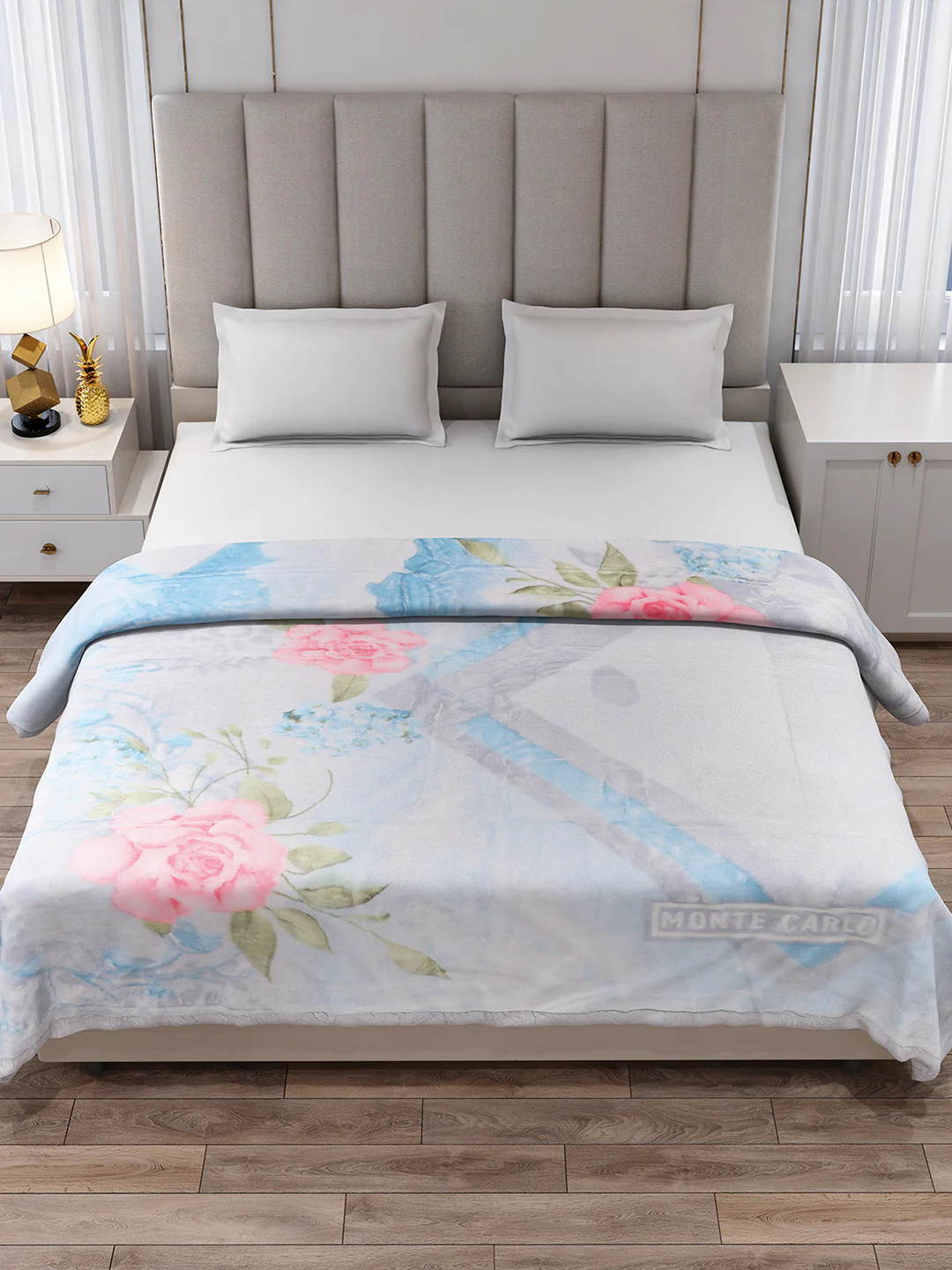 Printed Double Bed 2 Ply, 871 GSM Blanket for Heavy Winter - (Moon Valley Plus) - Image 3