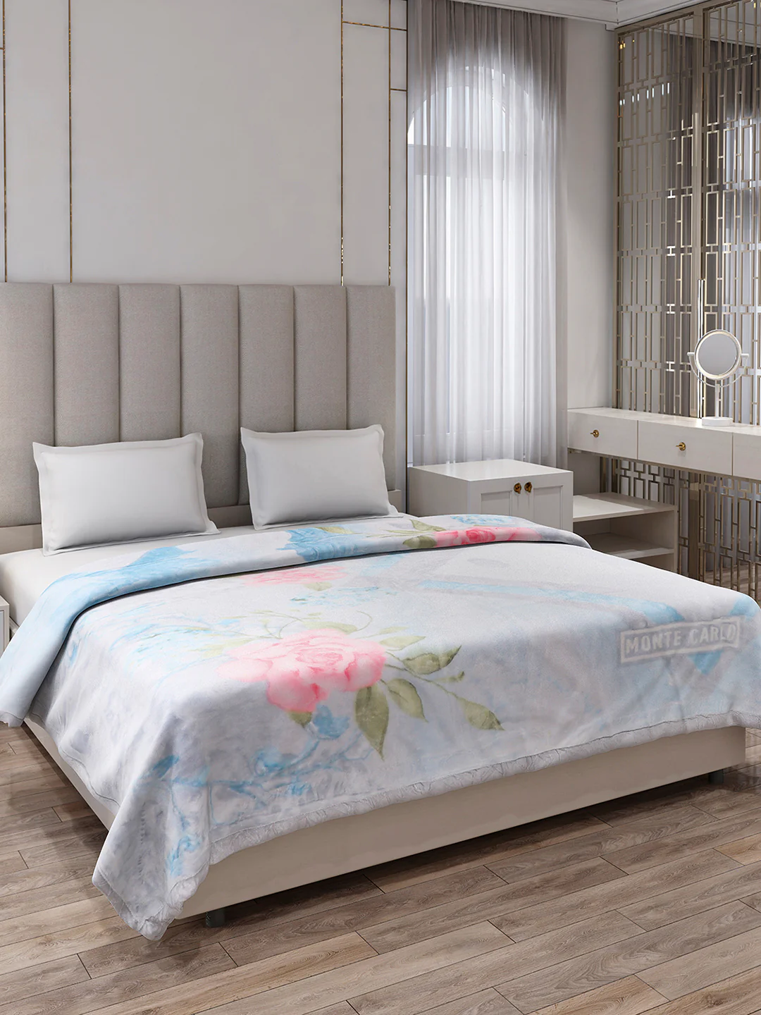 Printed Double Bed 2 Ply, 871 GSM Blanket for Heavy Winter - (Moon Valley Plus) - Image 4