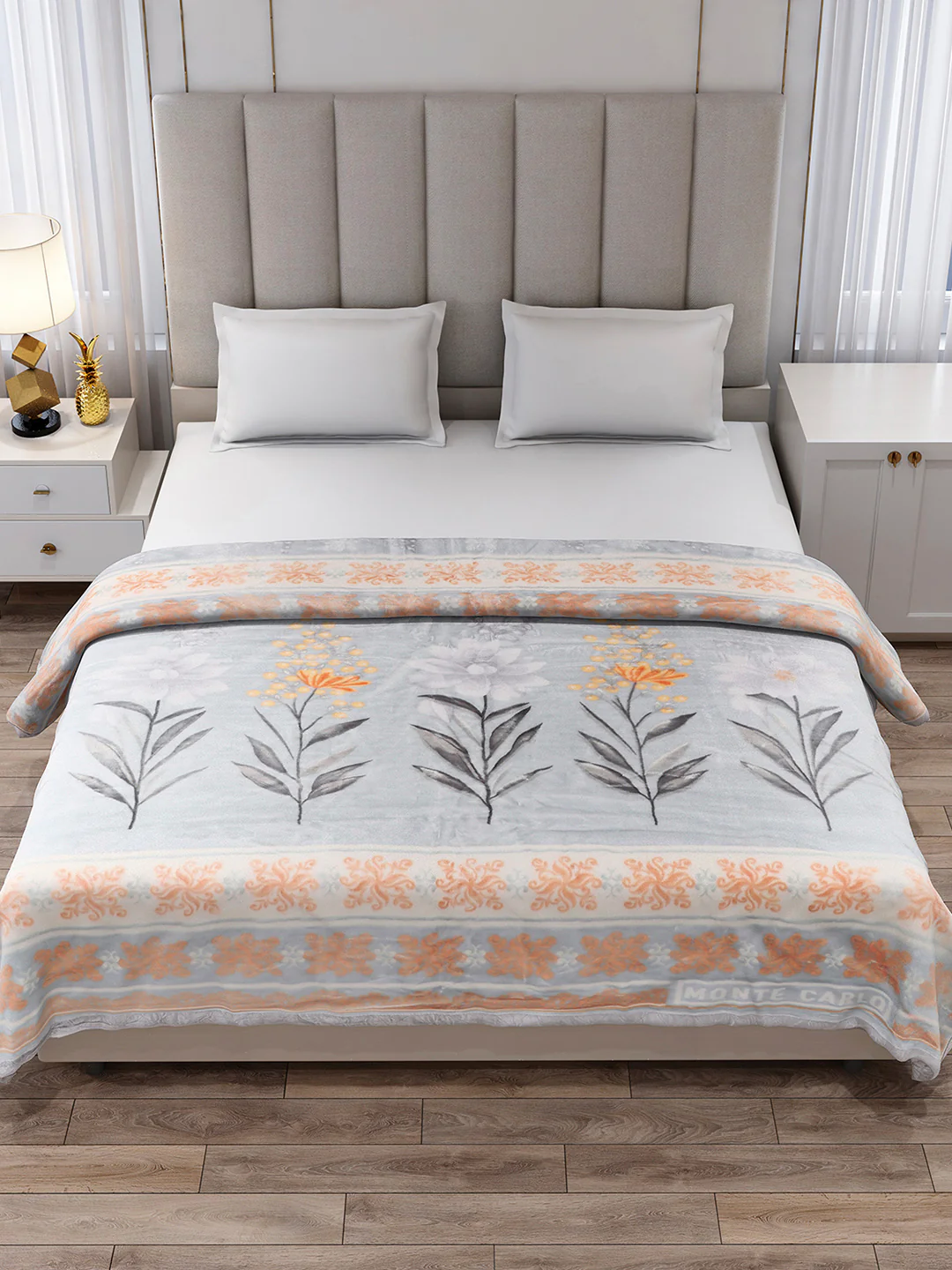 Printed Double Bed 2 Ply, 871 GSM Blanket for Heavy Winter - (Moon Valley Plus) - Image 3