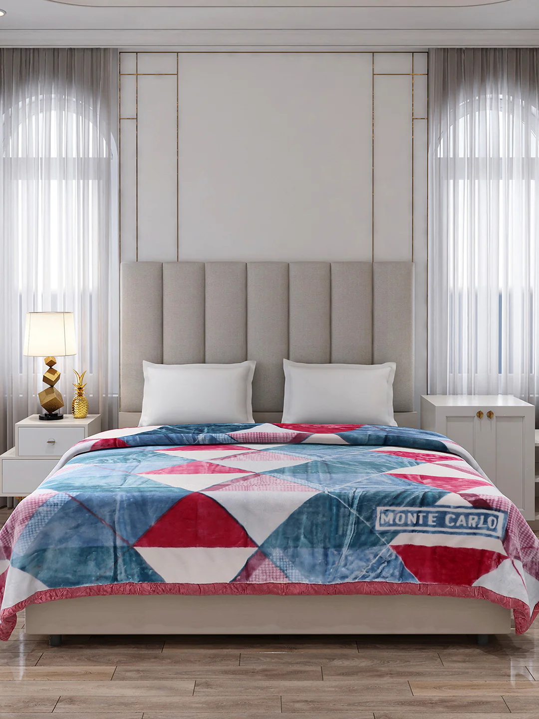 Printed Double Bed 2 Ply, 871 GSM Blanket for Heavy Winter - (Moon Valley Plus) - Image 2