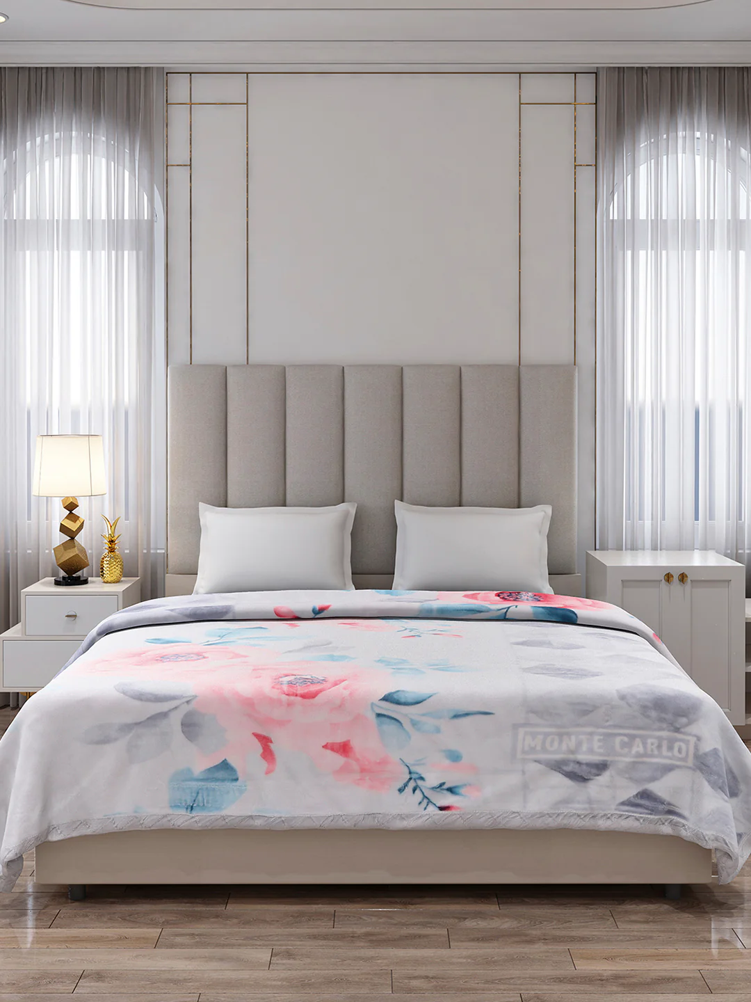 Printed Double Bed 2 Ply, 871 GSM Blanket for Heavy Winter - (Moon Valley Plus) - Image 2