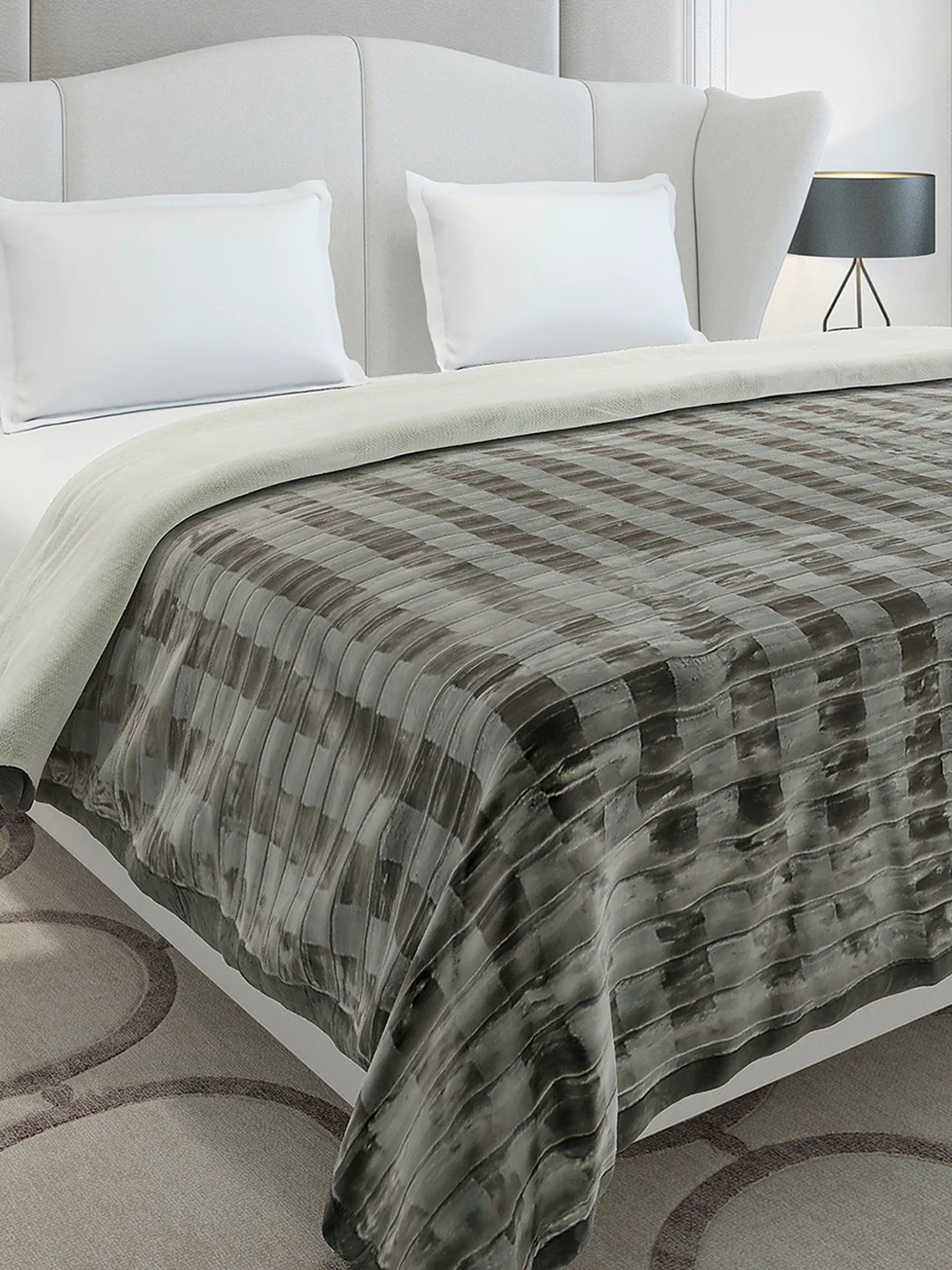 Printed Double Bed 2 Ply, 720 GSM Blanket for Heavy Winter - (Vibe Tribe)