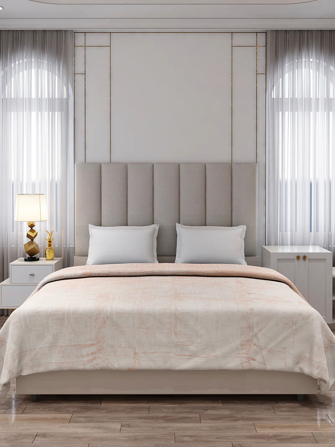 Printed Double Bed 210 GSM Blanket for AC Room - (Frosty) - Image 3