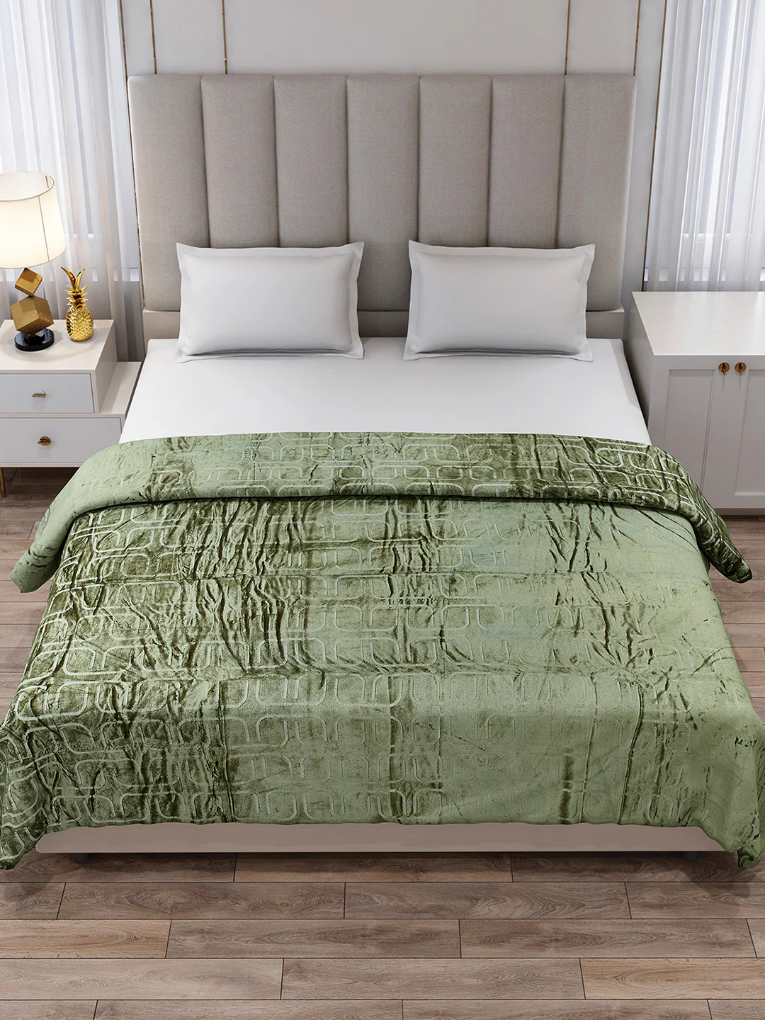 Printed Double Bed 210 GSM Blanket for AC Room - (Frosty) - Image 2