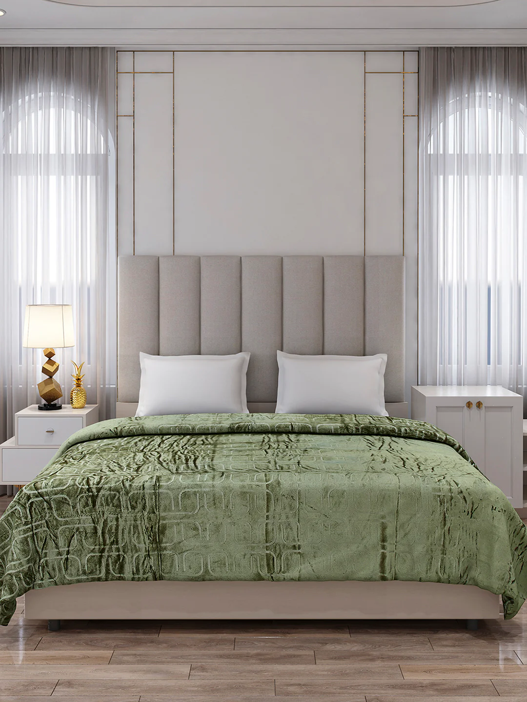 Printed Double Bed 210 GSM Blanket for AC Room - (Frosty) - Image 3