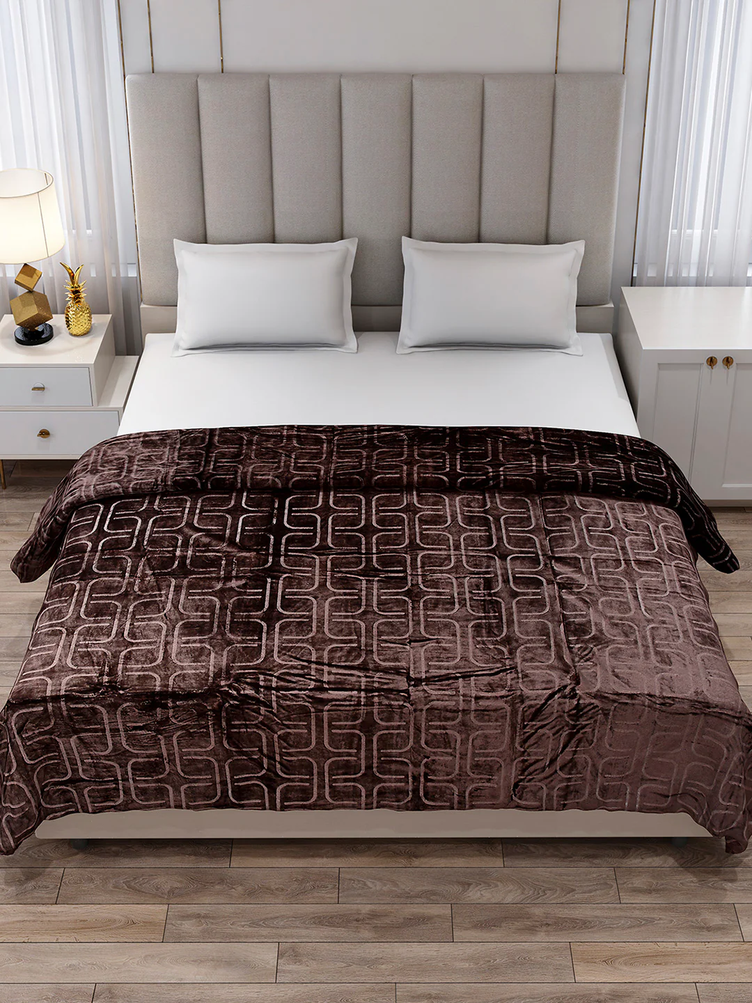 Printed Double Bed 210 GSM Blanket for AC Room - (Frosty) - Image 2