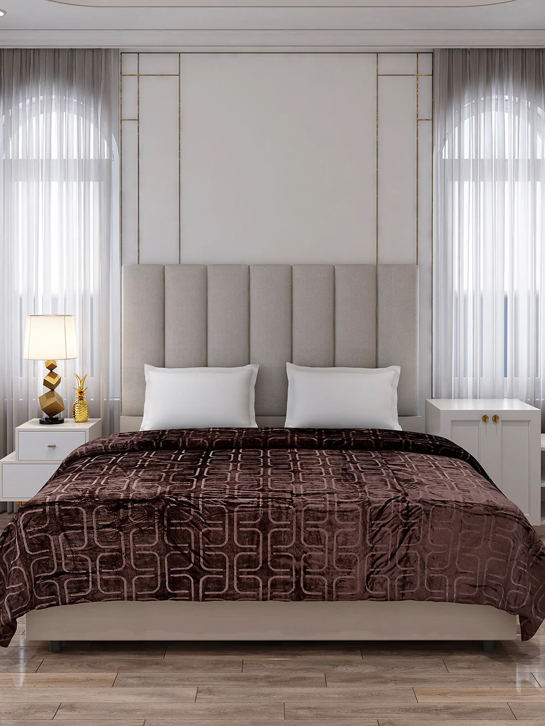 Printed Double Bed 210 GSM Blanket for AC Room - (Frosty) - Image 3