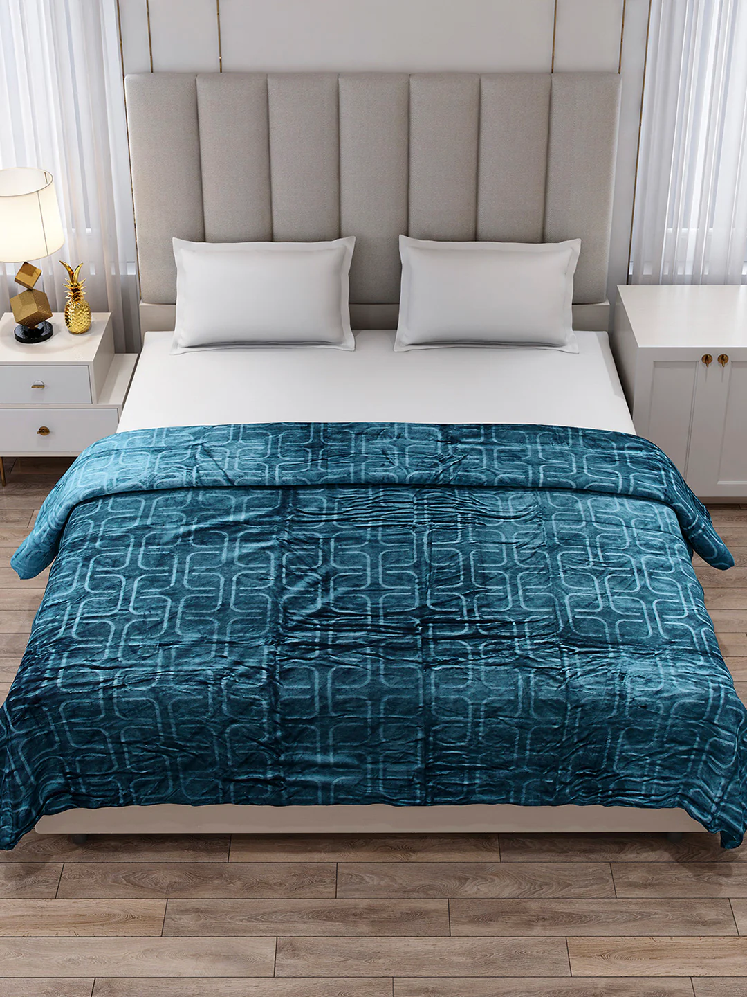 Printed Double Bed 210 GSM Blanket for AC Room - (Frosty) - Image 2