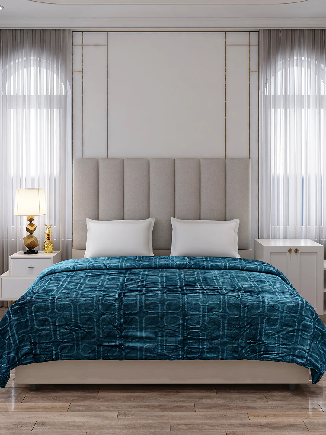 Printed Double Bed 210 GSM Blanket for AC Room - (Frosty) - Image 3