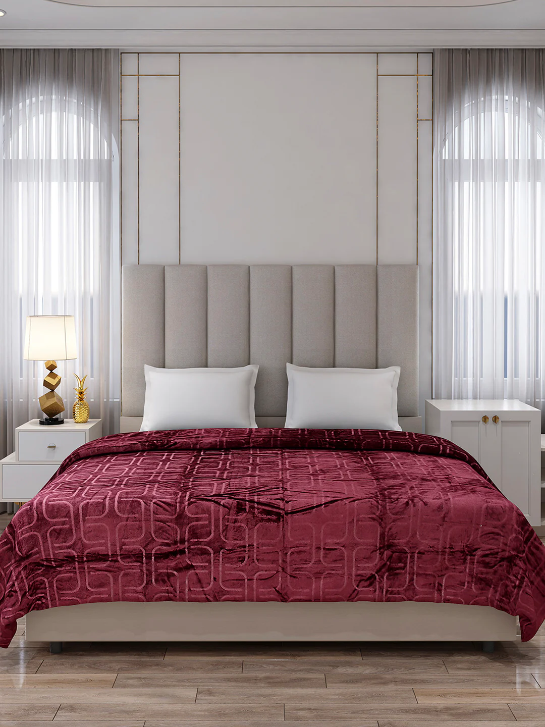 Printed Double Bed 210 GSM Blanket for AC Room - (Frosty) - Image 3