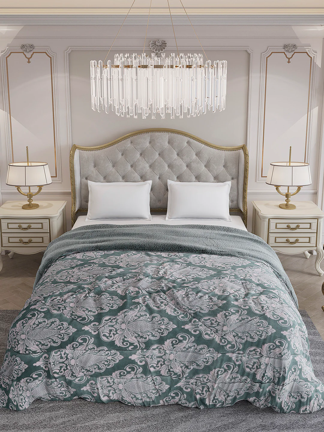Printed Double Bed 210 GSM Comforter for Mild Winter (Nixie), Weight 729 gm - Image 3