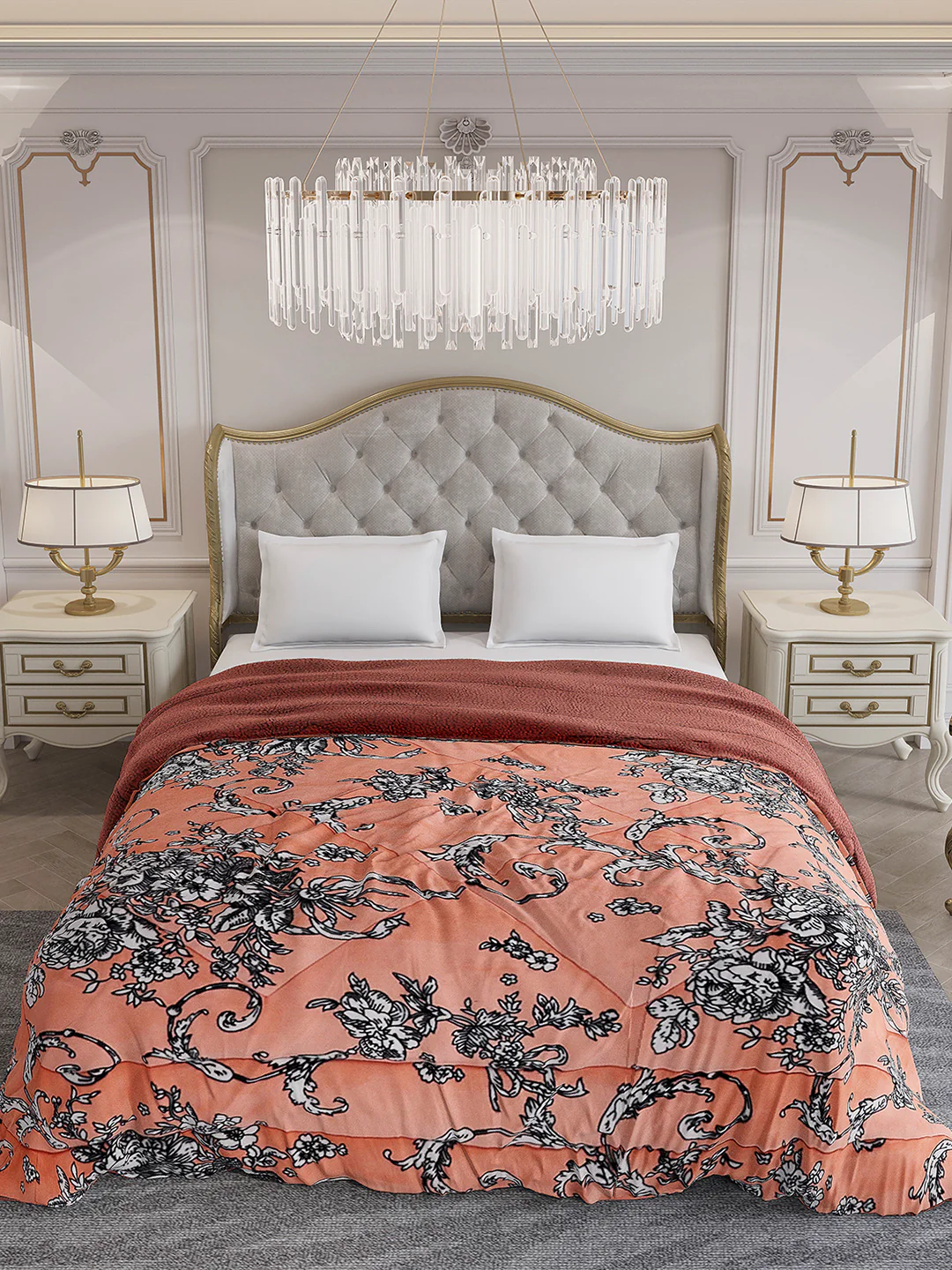 Printed Double Bed 210 GSM Comforter for Mild Winter (Nixie), Weight 729 gm - Image 3