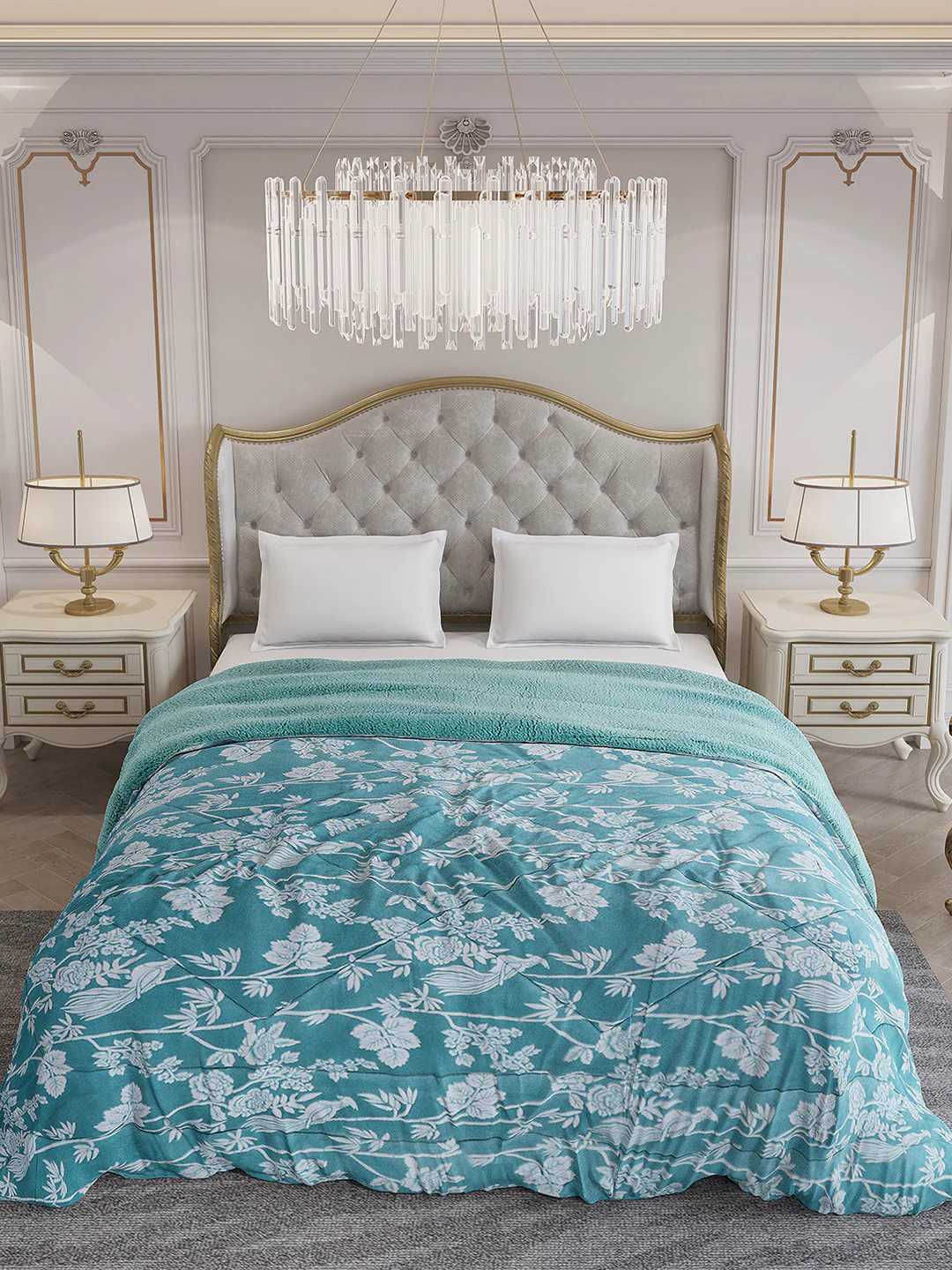 Printed Double Bed 210 GSM Comforter for Mild Winter (Nixie), Weight 729 gm - Image 3