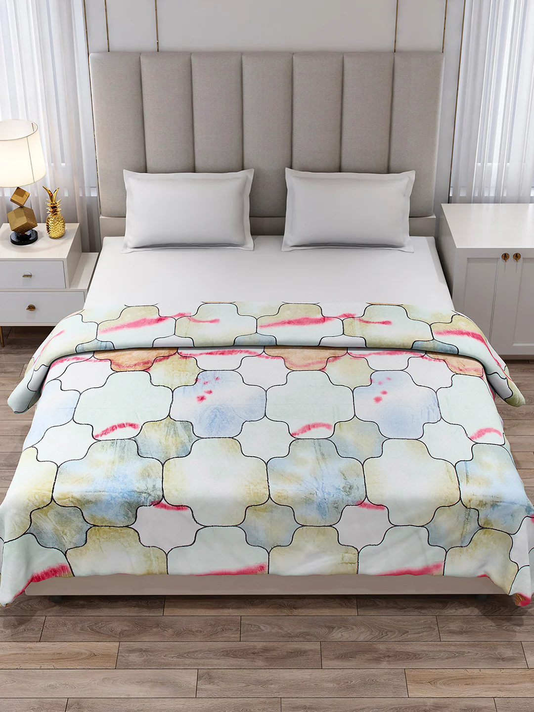 Printed Double Bed 233 GSM Blanket for AC Room - (Plushy) - Image 2