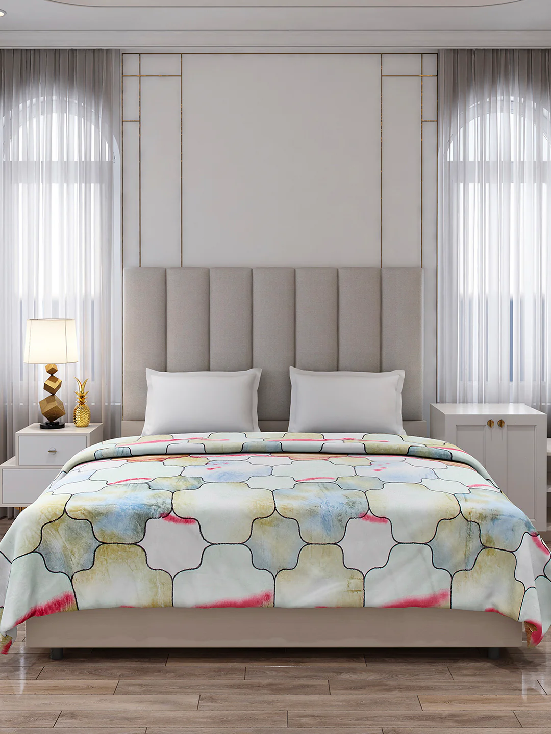 Printed Double Bed 233 GSM Blanket for AC Room - (Plushy) - Image 3