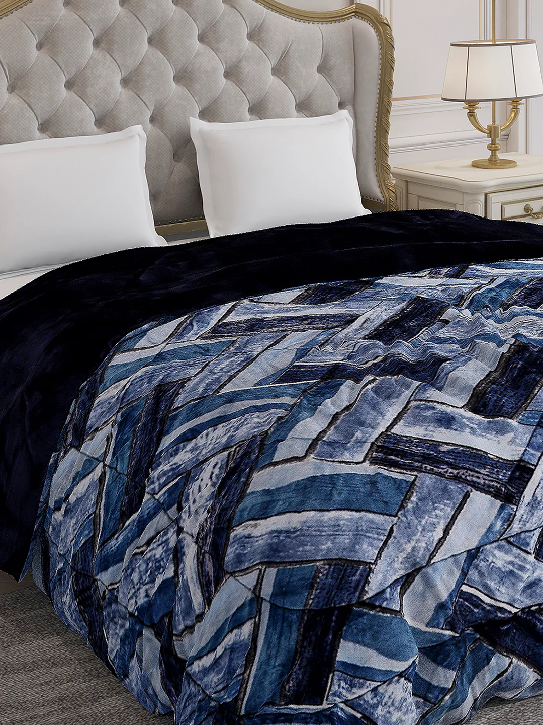 Printed Double Bed 233 GSM Comforter for Mild Winter (Beauty), Weight 855 gm