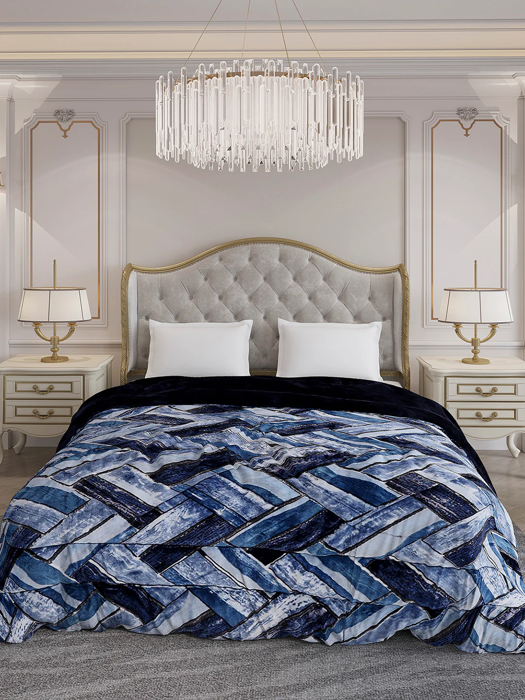 Printed Double Bed 233 GSM Comforter for Mild Winter (Beauty), Weight 855 gm - Image 2