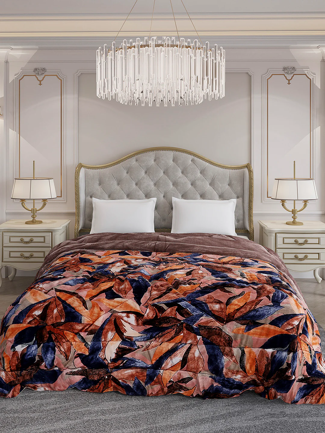 Printed Double Bed 233 GSM Comforter for Mild Winter (Beauty), Weight 855 gm - Image 2