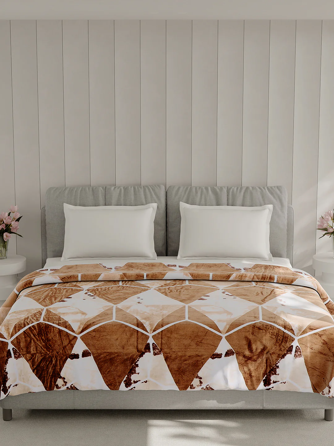 Printed Double Bed 240 GSM Blanket for AC Room - (Plushy) - Image 3