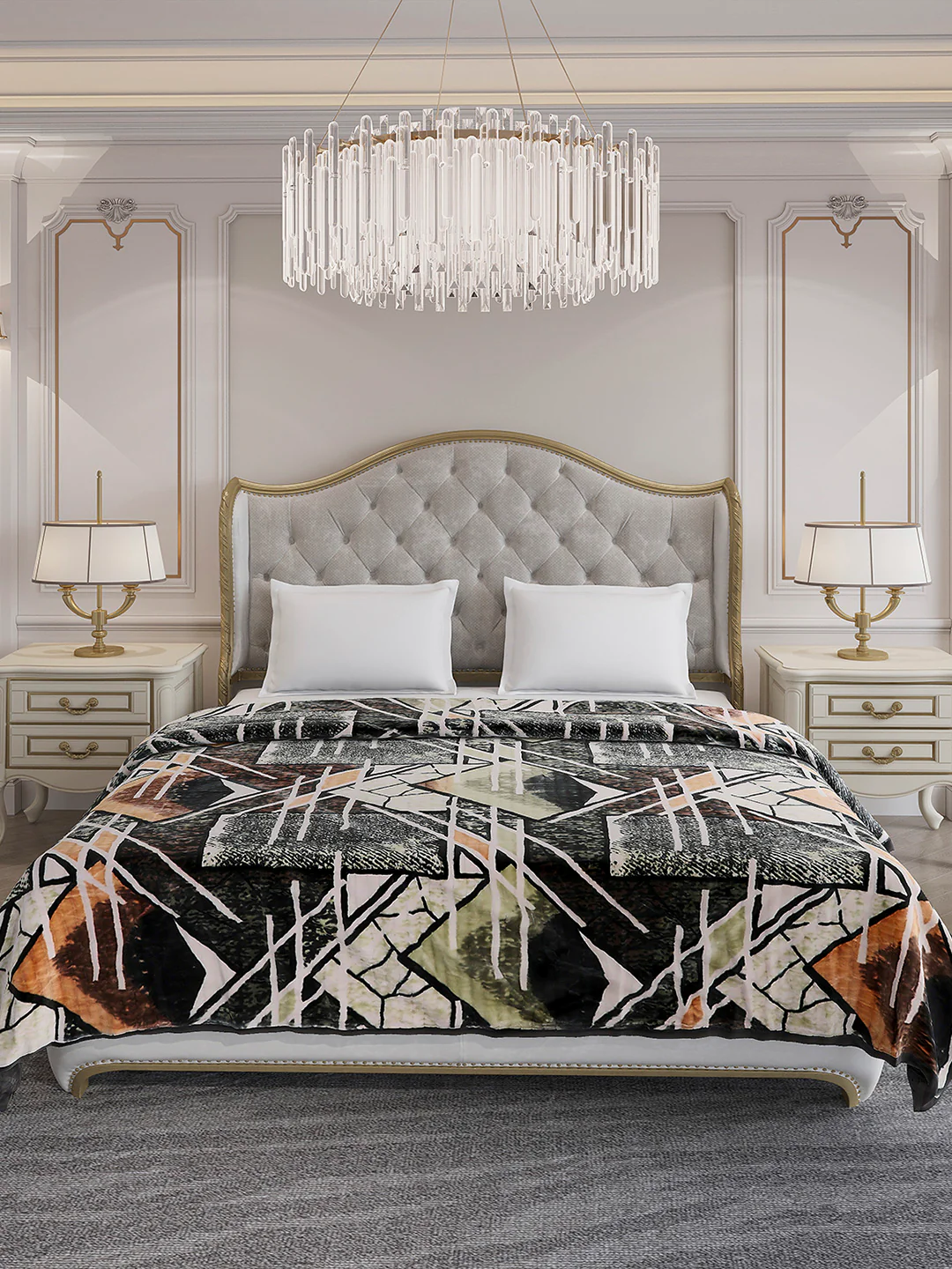 Printed Double Bed 3 Ply, 928 GSM Blanket for Winter - (Marvin PVC) - Image 2