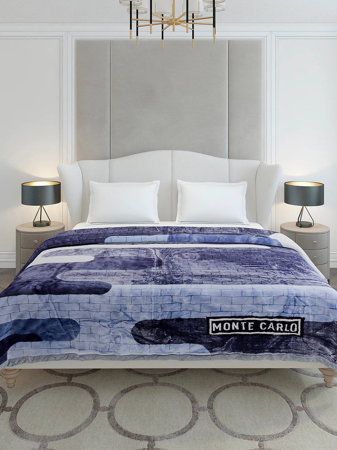 Printed Double Bed 3 Ply, 720 GSM Blanket for Heavy Winter - (Gala Glow) - Image 2