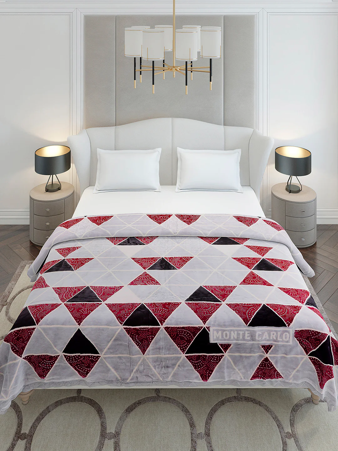 Printed Double Bed 3 Ply, 720 GSM Blanket for Heavy Winter - (Gala Glow) - Image 3