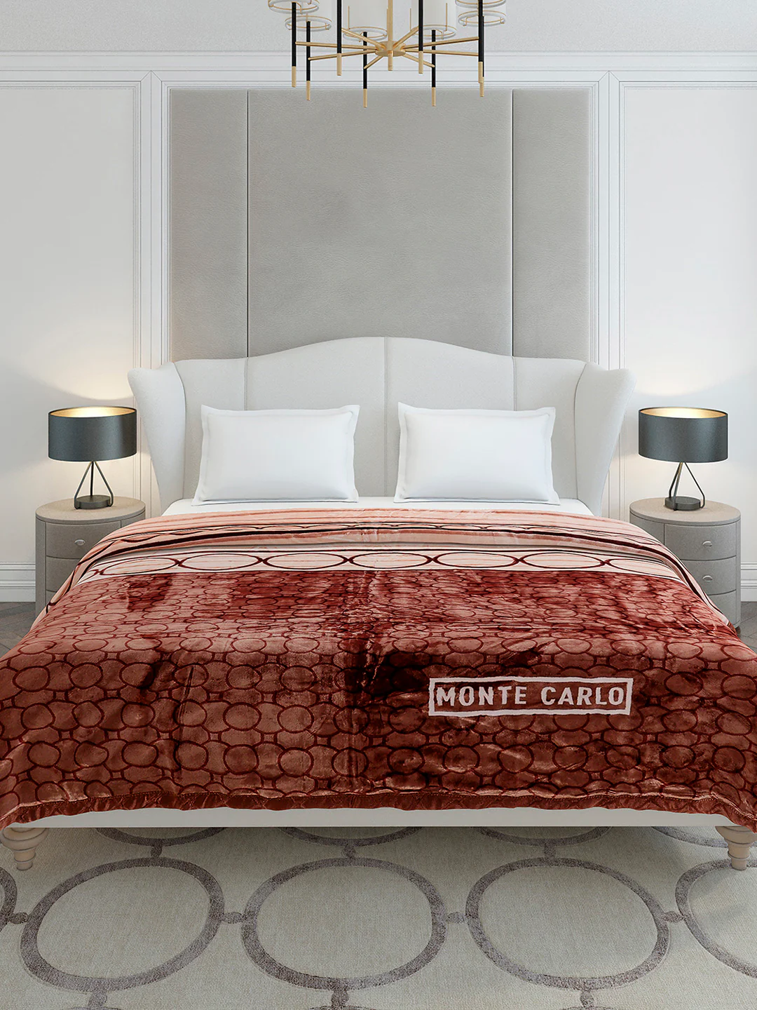 Printed Double Bed 3 Ply, 720 GSM Blanket for Heavy Winter - (Gala Glow) - Image 2