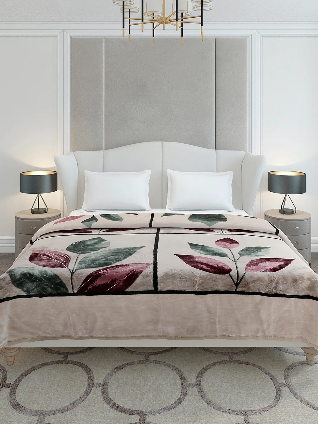 Printed Double Bed 3, 890 GSM Ply Blanket for Heavy Winter - (Gulnar) - Image 2