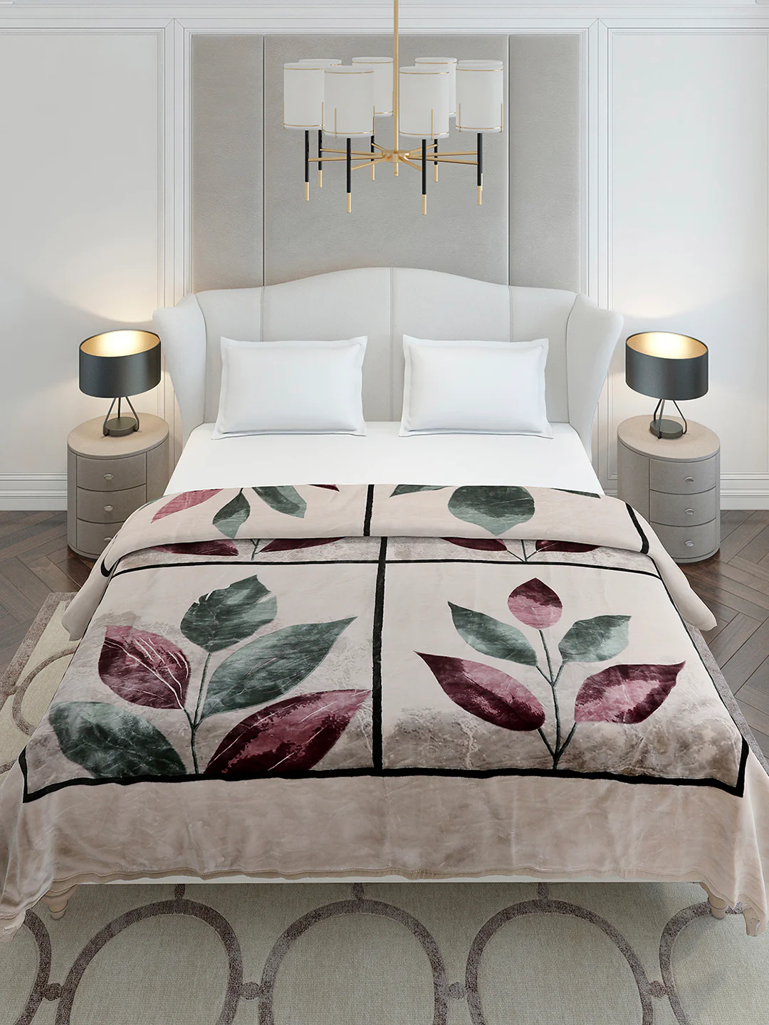 Printed Double Bed 3, 890 GSM Ply Blanket for Heavy Winter - (Gulnar) - Image 3