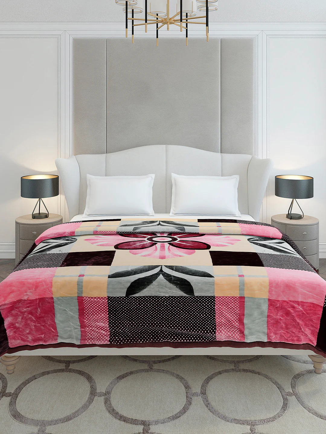 Printed Double Bed 3, 890 GSM Ply Blanket for Heavy Winter - (Gulnar) - Image 2