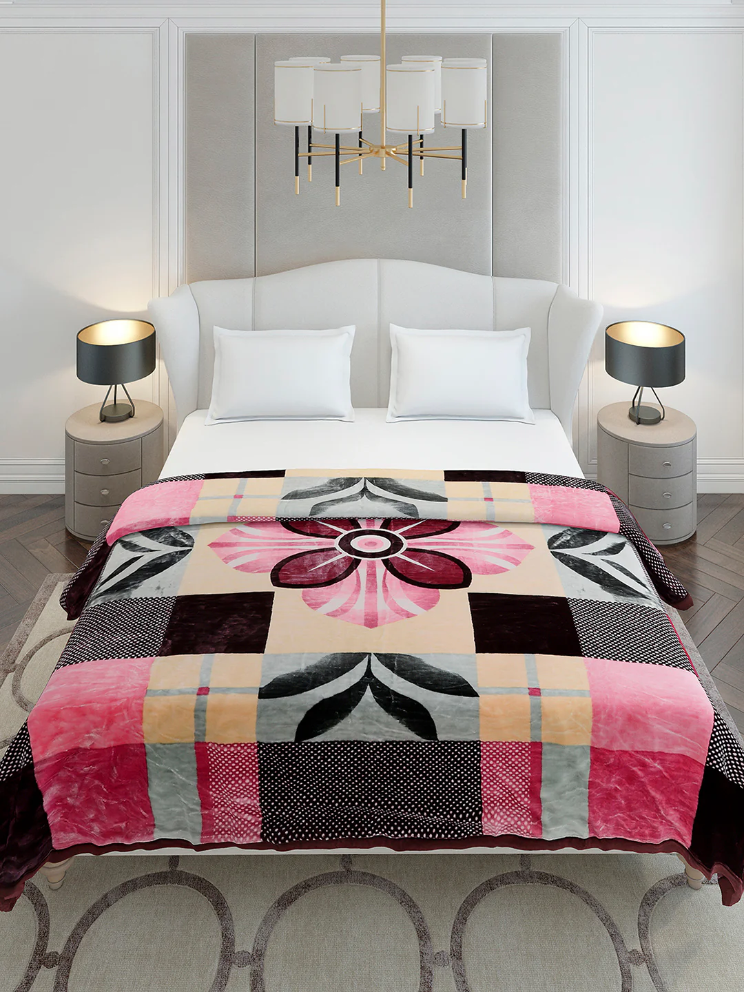 Printed Double Bed 3, 890 GSM Ply Blanket for Heavy Winter - (Gulnar) - Image 3