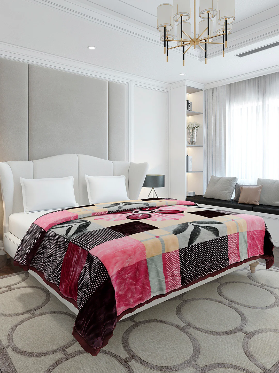Printed Double Bed 3, 890 GSM Ply Blanket for Heavy Winter - (Gulnar) - Image 4