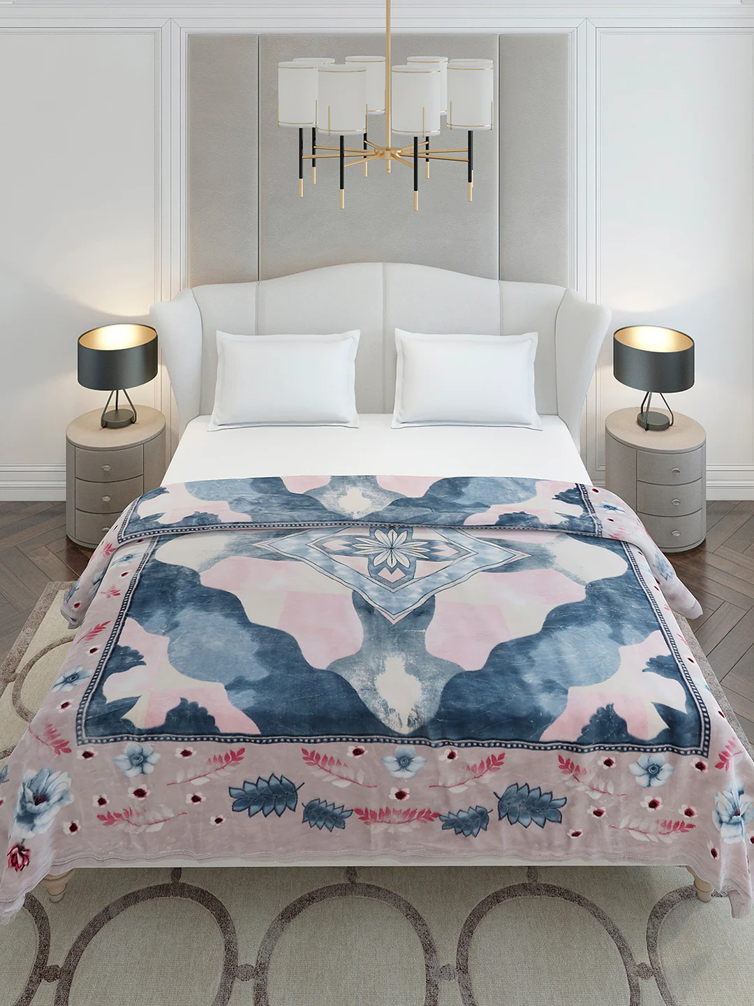 Printed Double Bed 3, 890 GSM Ply Blanket for Heavy Winter - (Gulnar) - Image 3