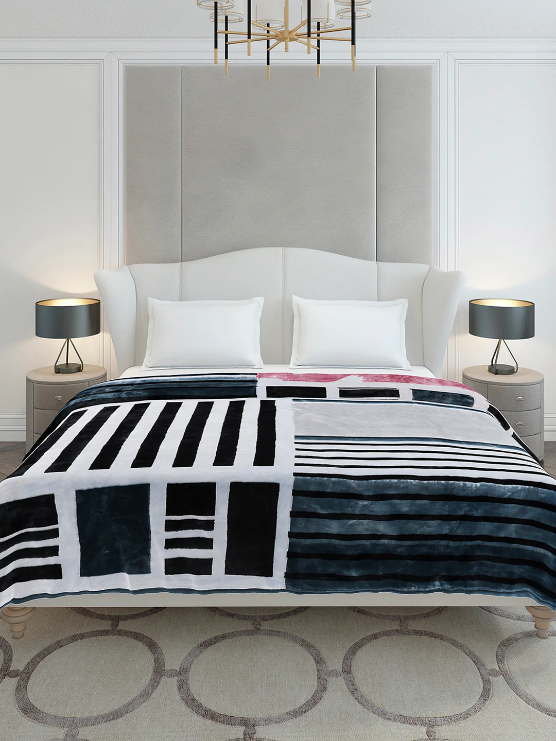 Printed Double Bed 3, 890 GSM Ply Blanket for Heavy Winter - (Gulnar) - Image 2