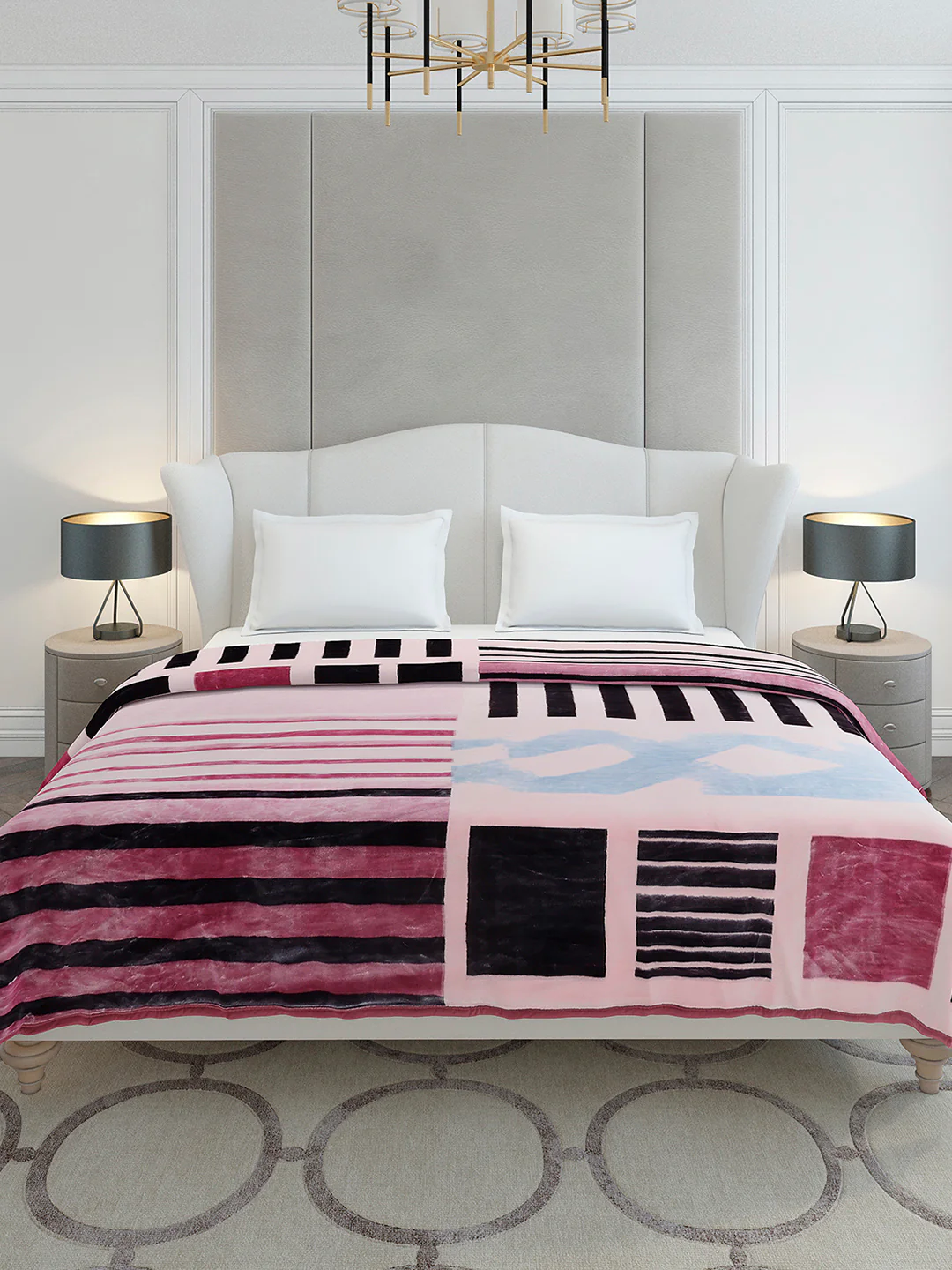 Printed Double Bed 3, 890 GSM Ply Blanket for Heavy Winter - (Gulnar) - Image 2