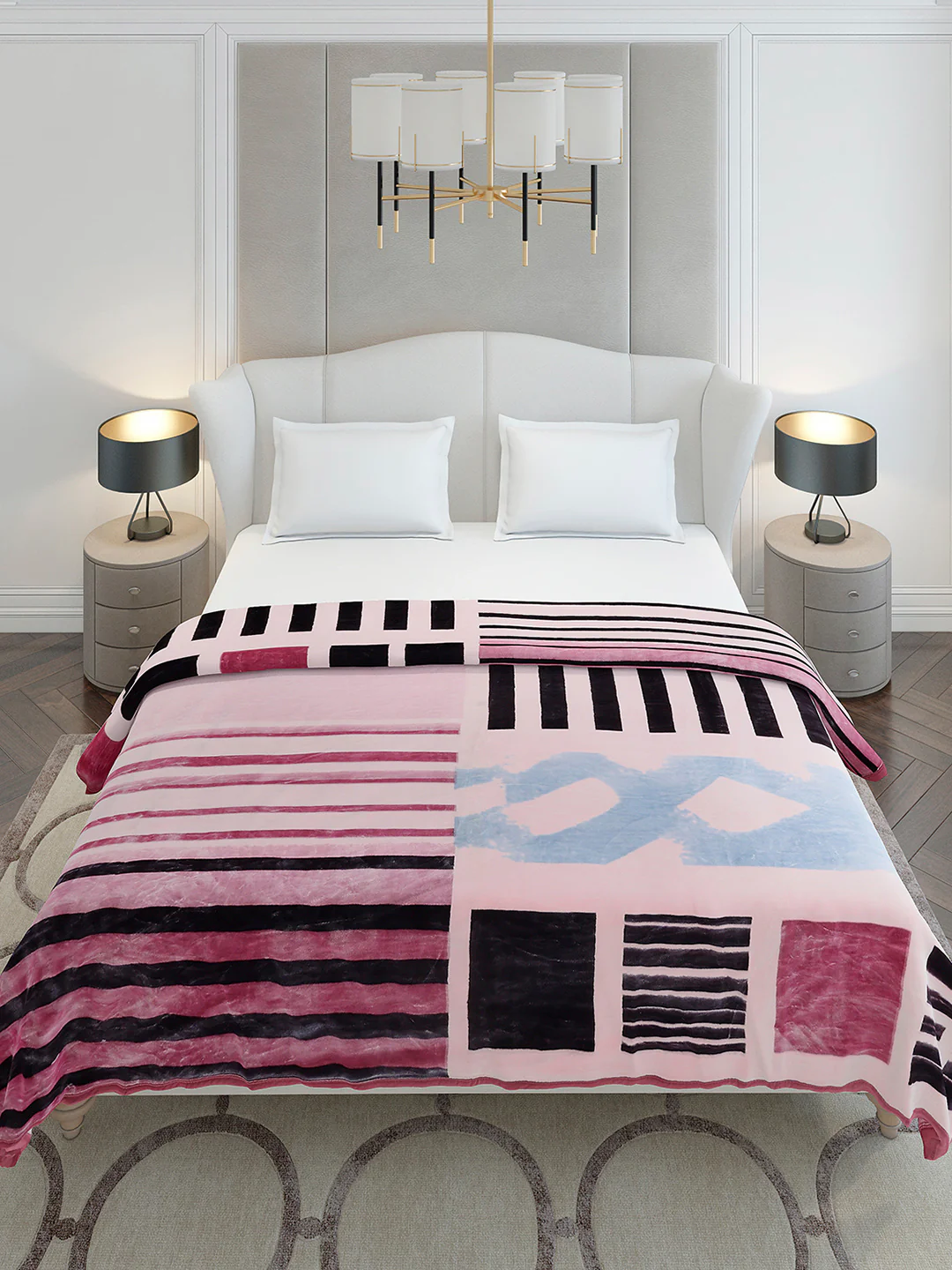 Printed Double Bed 3, 890 GSM Ply Blanket for Heavy Winter - (Gulnar) - Image 3