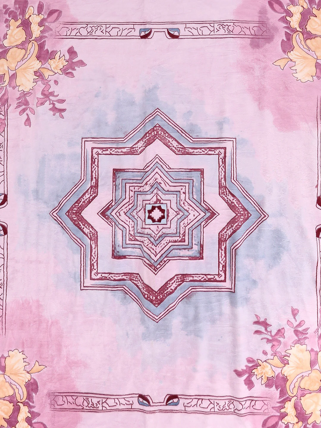 Printed Double Bed 3, 890 GSM Ply Blanket for Heavy Winter - (Rosewood) - Image 6