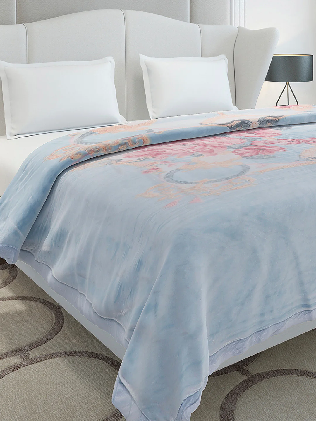 Printed Double Bed 3 Ply, 909 GSM Blanket for Heavy Winter - (Wild Side)