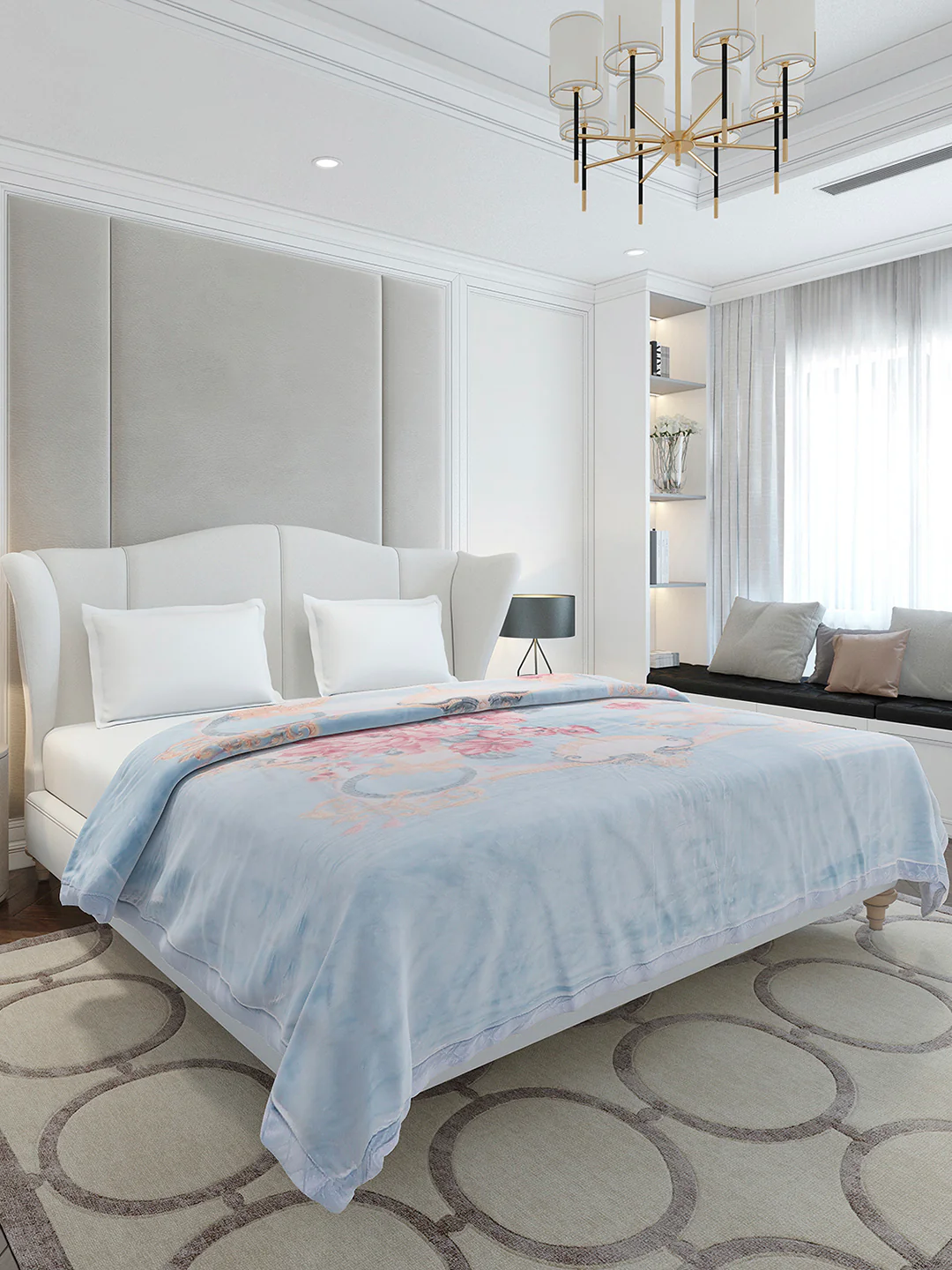 Printed Double Bed 3 Ply, 909 GSM Blanket for Heavy Winter - (Wild Side) - Image 4
