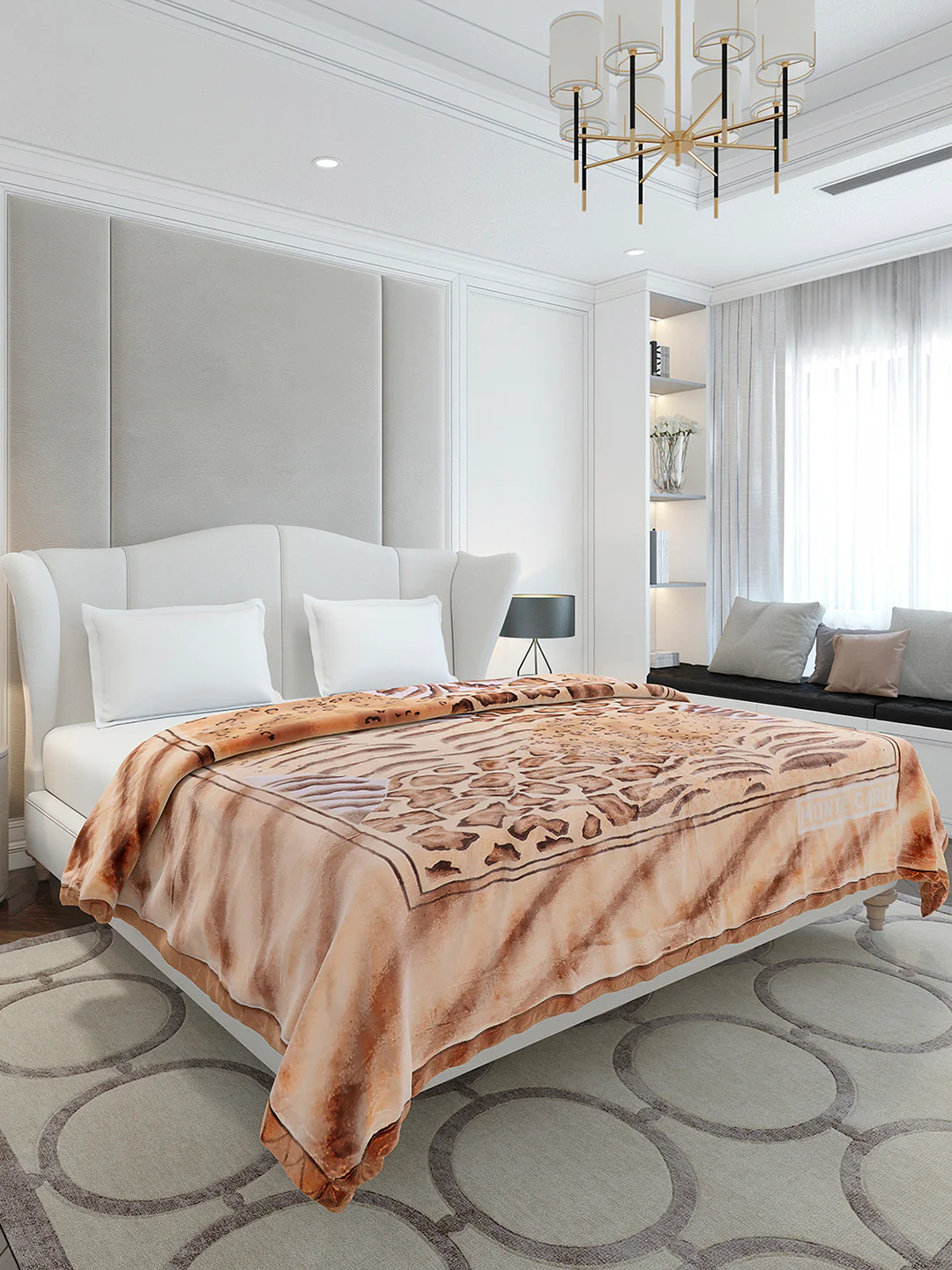 Printed Double Bed 3 Ply, 909 GSM Blanket for Heavy Winter - (Wild Side) - Image 4