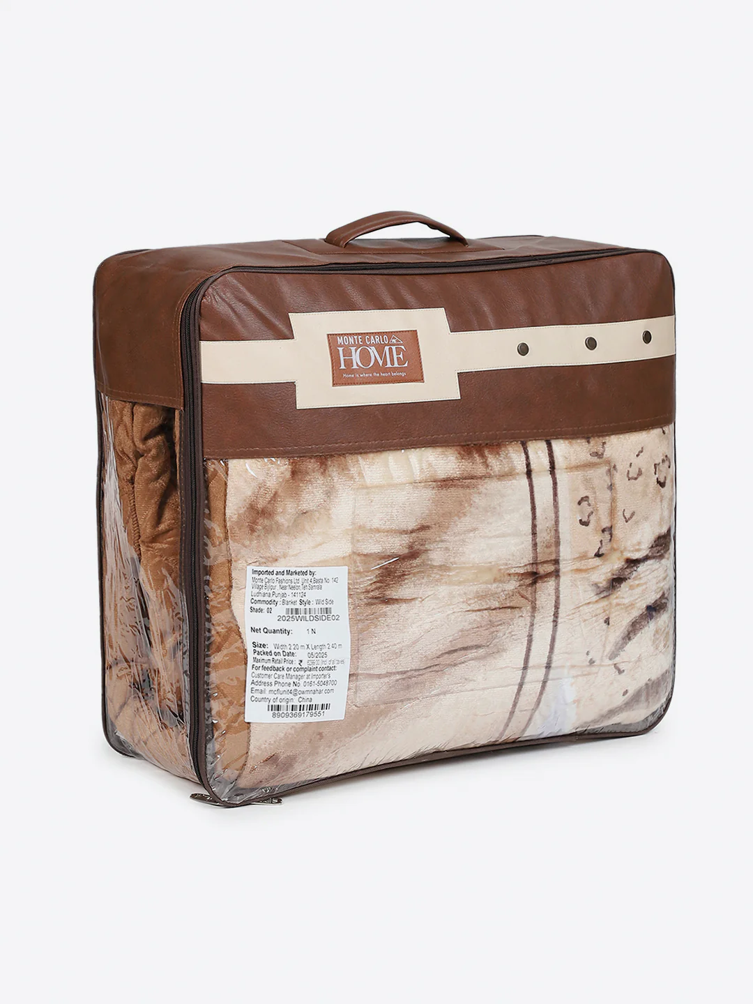 Printed Double Bed 3 Ply, 909 GSM Blanket for Heavy Winter - (Wild Side) - Image 8