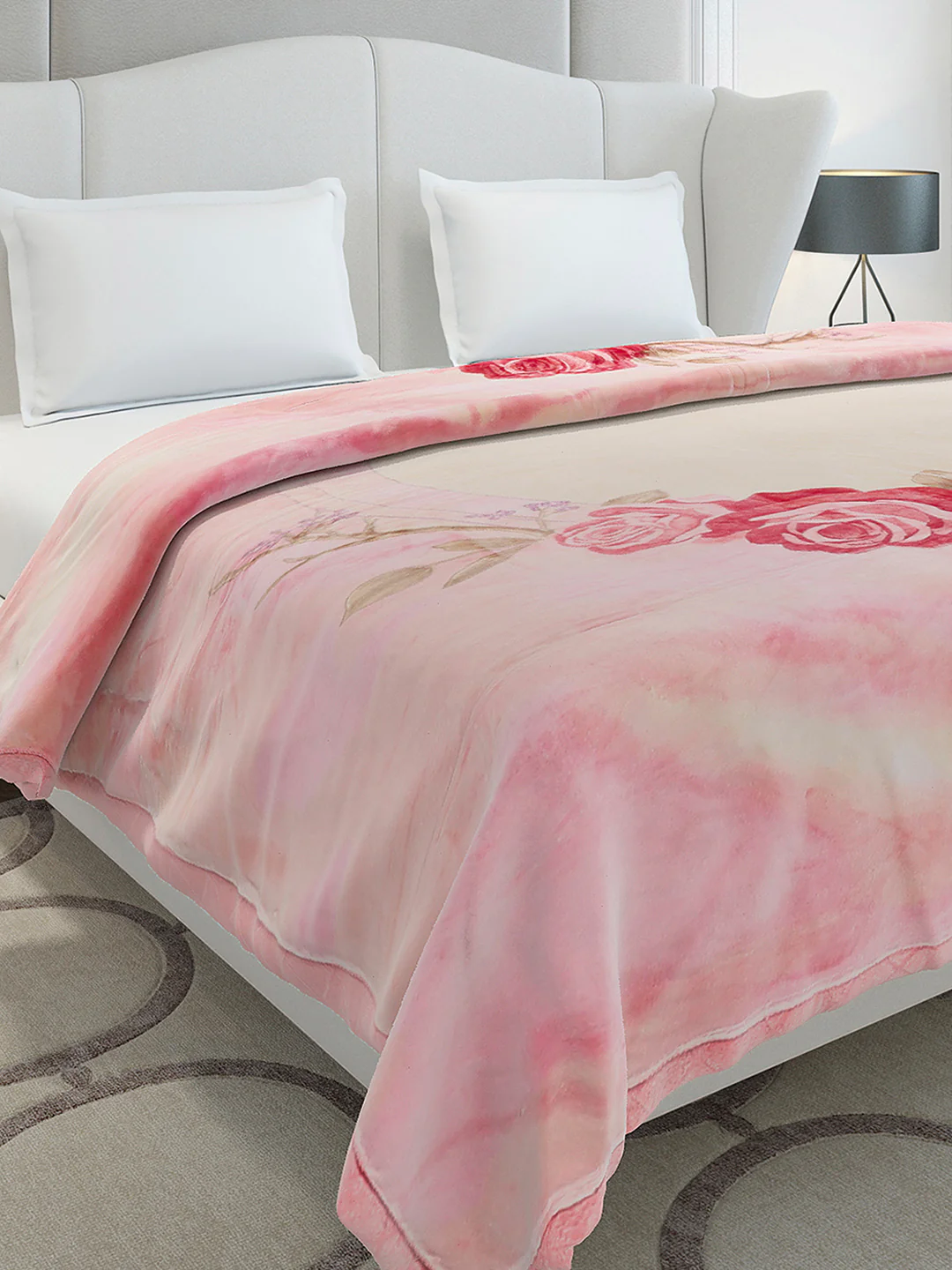 Printed Double Bed 3 Ply, 909 GSM Blanket for Heavy Winter - (Wild Side)