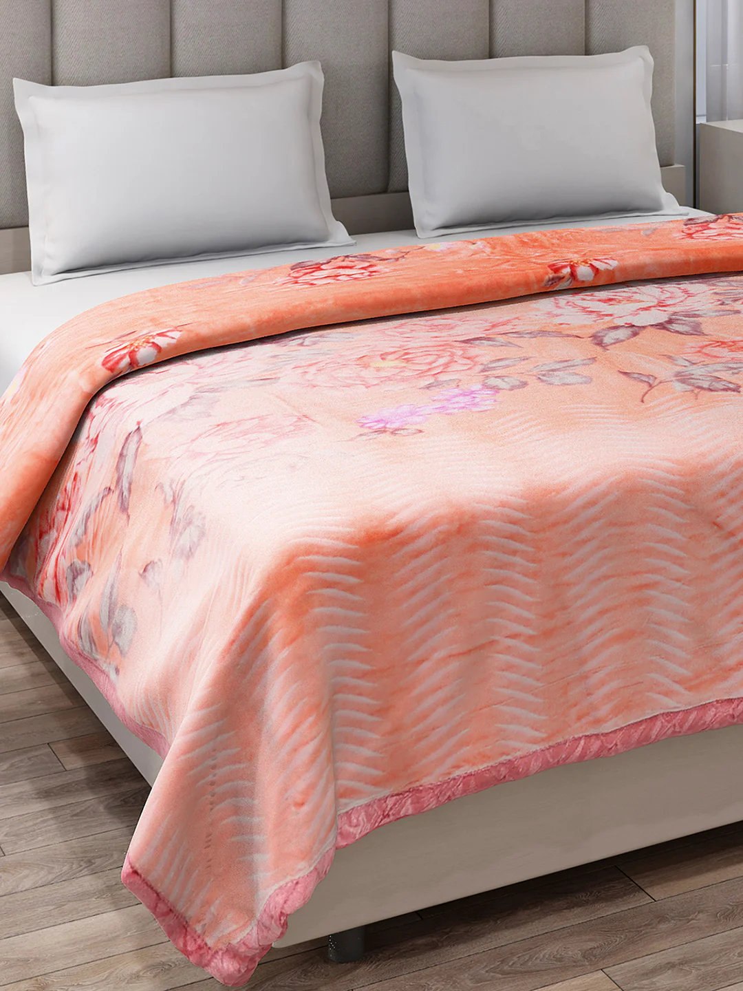 Printed Double Bed 3 Ply, 909 GSM Blanket for Heavy Winter - (Wild Side)