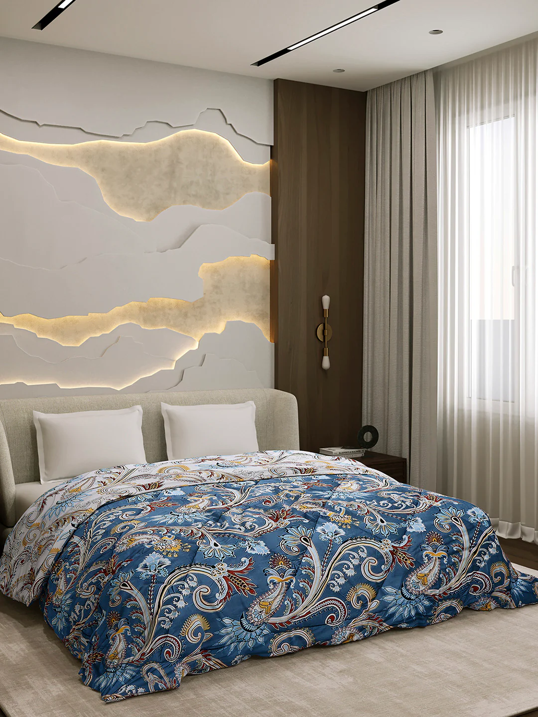 Printed Double Bed 3 Ply Comforter for AC Room - (Marvella) - Image 4