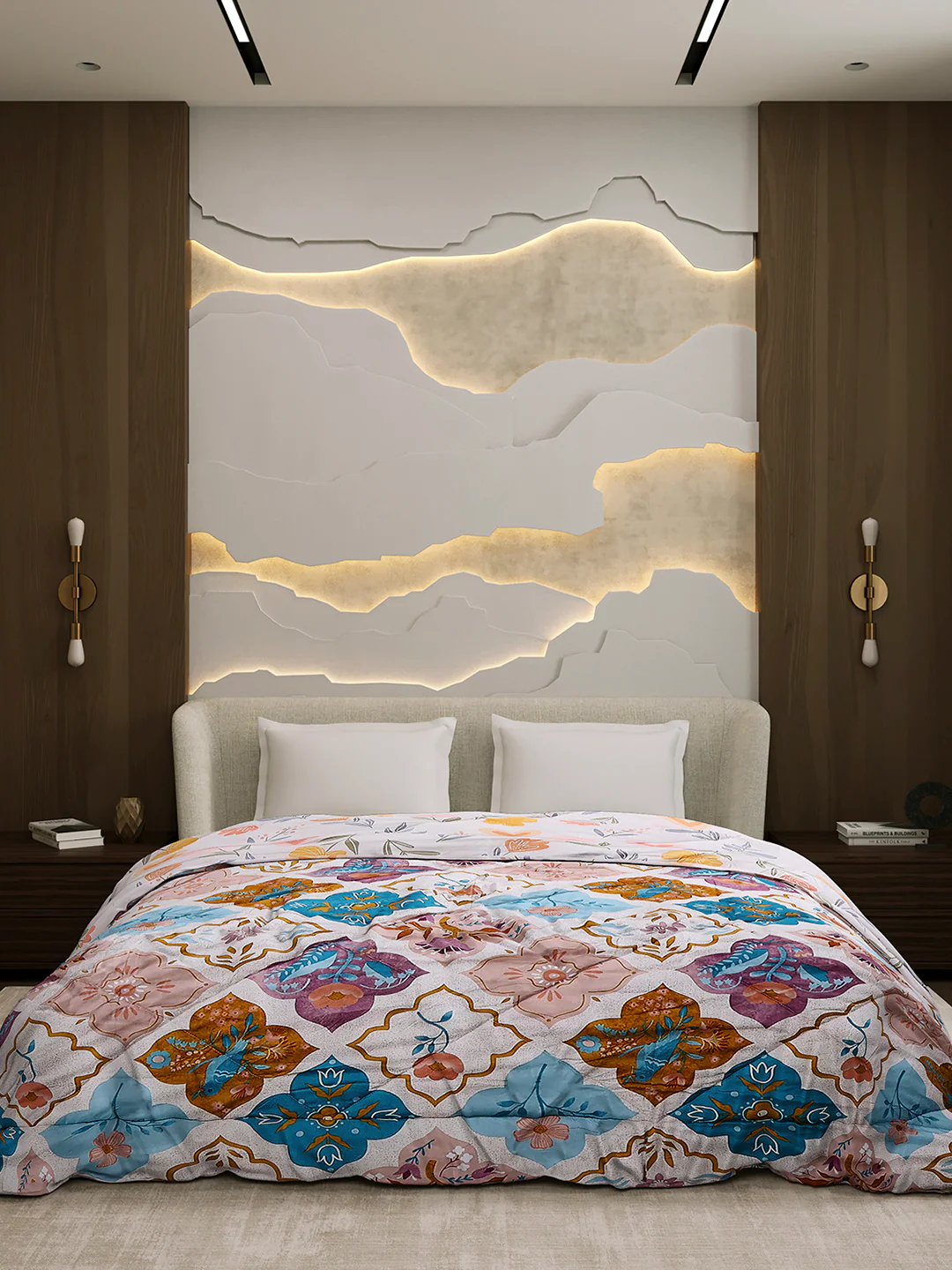 Printed Double Bed 3 Ply Comforter for AC Room - (Marvella) - Image 2